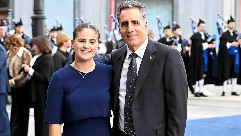 Miguel Indur&aacute;in y su hija Ana.