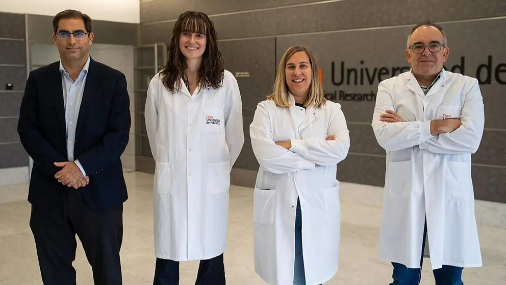 Francisco Javier Planes, Naroa Barrena, Edurne San Jos&eacute;-En&eacute;riz y Xabi Agirre, coordinadores del estudio. CIMA