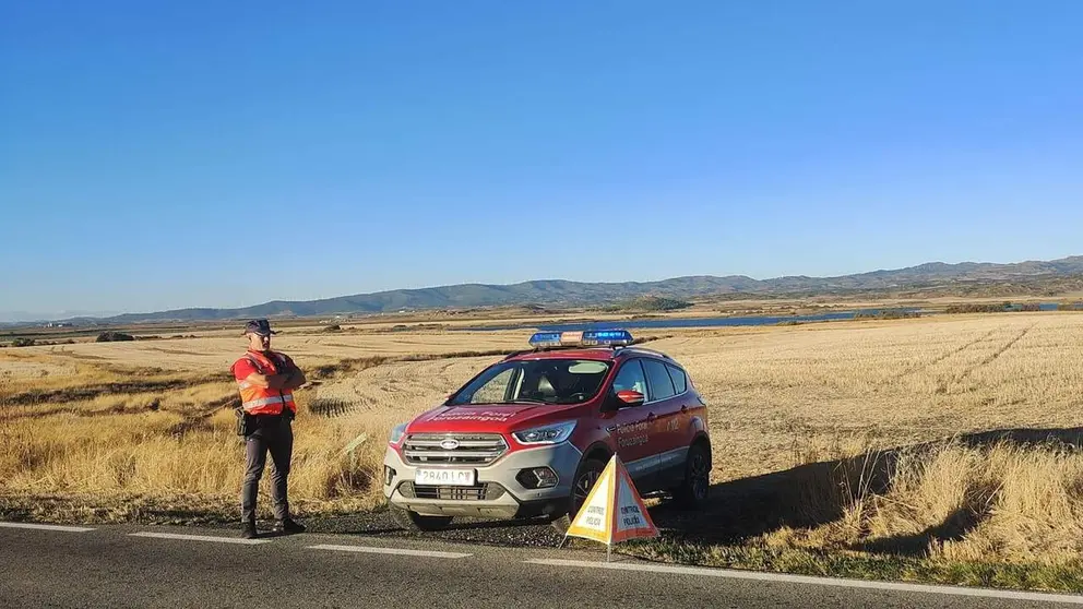 Imagen del dispositivo de Polic&iacute;a Foral. CEDIDA