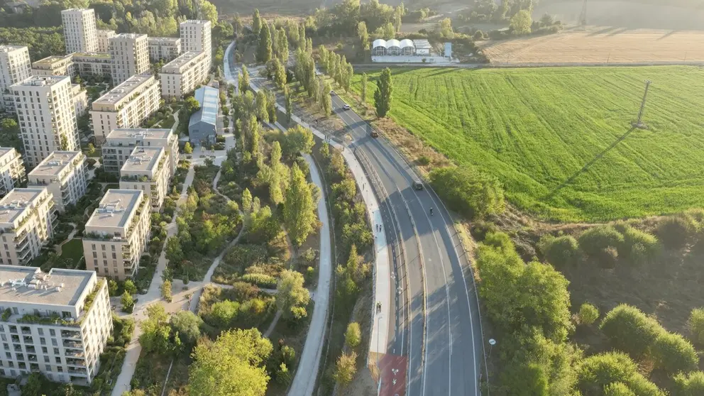 Recreaci&oacute;n de c&oacute;mo quedar&aacute; el nuevo barrio de Echavacoiz. GOBIERNO DE NAVARRA