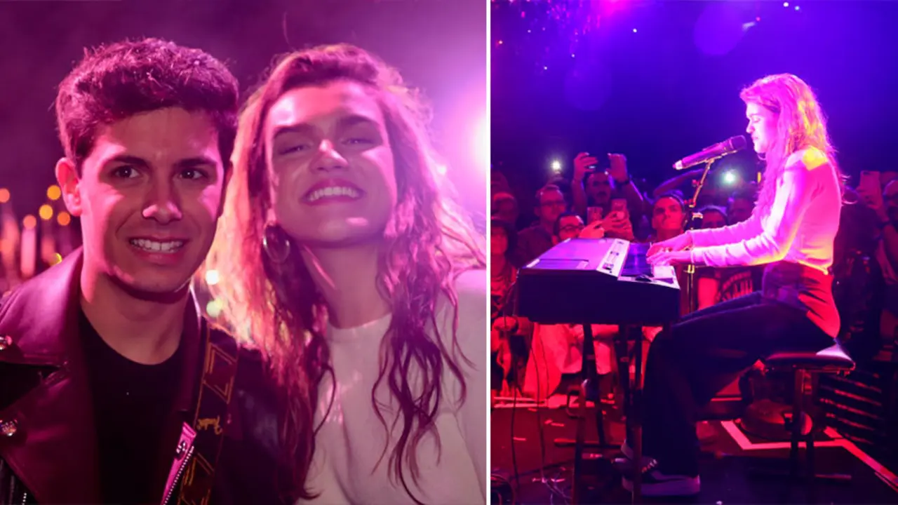 Amaia y Alfred, representantes de España en Eurovisión, en un momento de su actuación en Londres. TVE