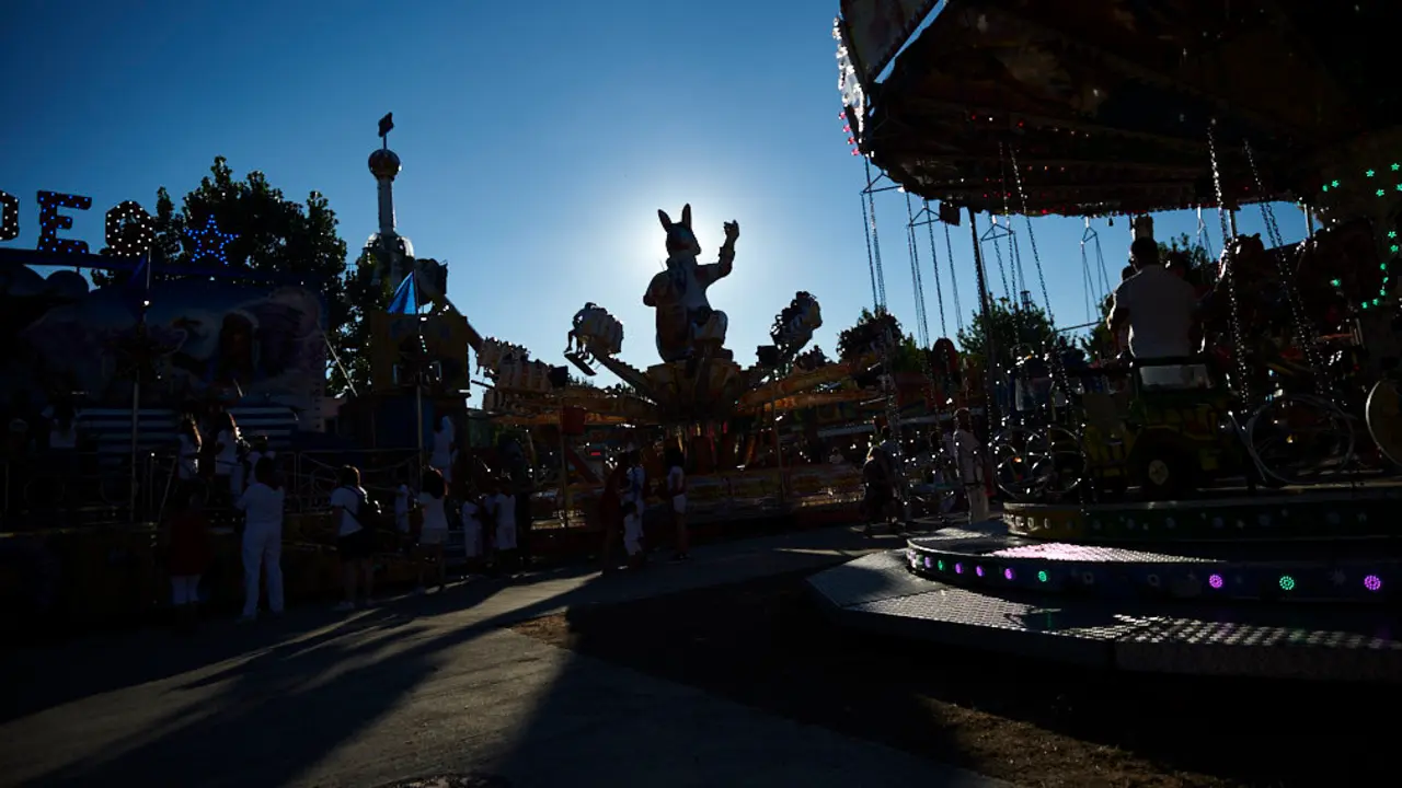 Las barracas de Pamplona durante los sanfermines de 2019. MIGUEL OSÉS