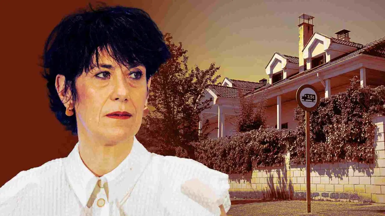 Fotomontaje de la ministra Elma Saiz sobre una imagen del Chalet.