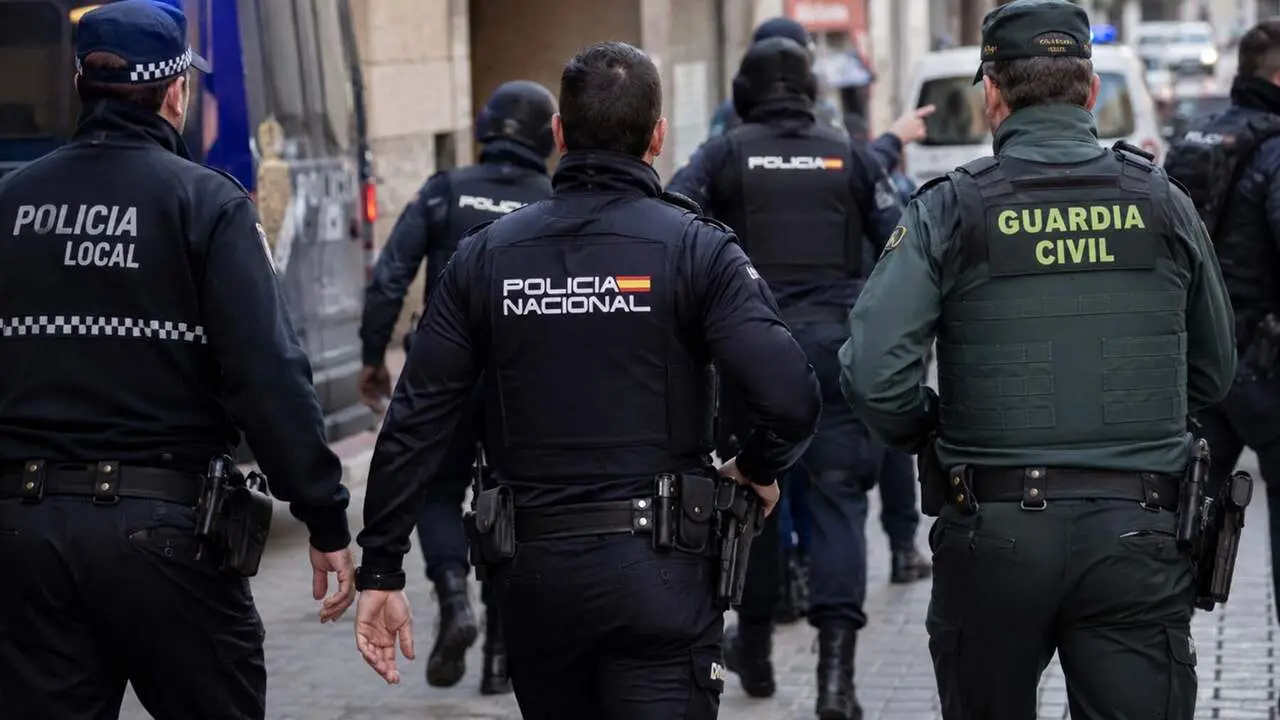 Agentes de polic&iacute;a en una intervenci&oacute;n.