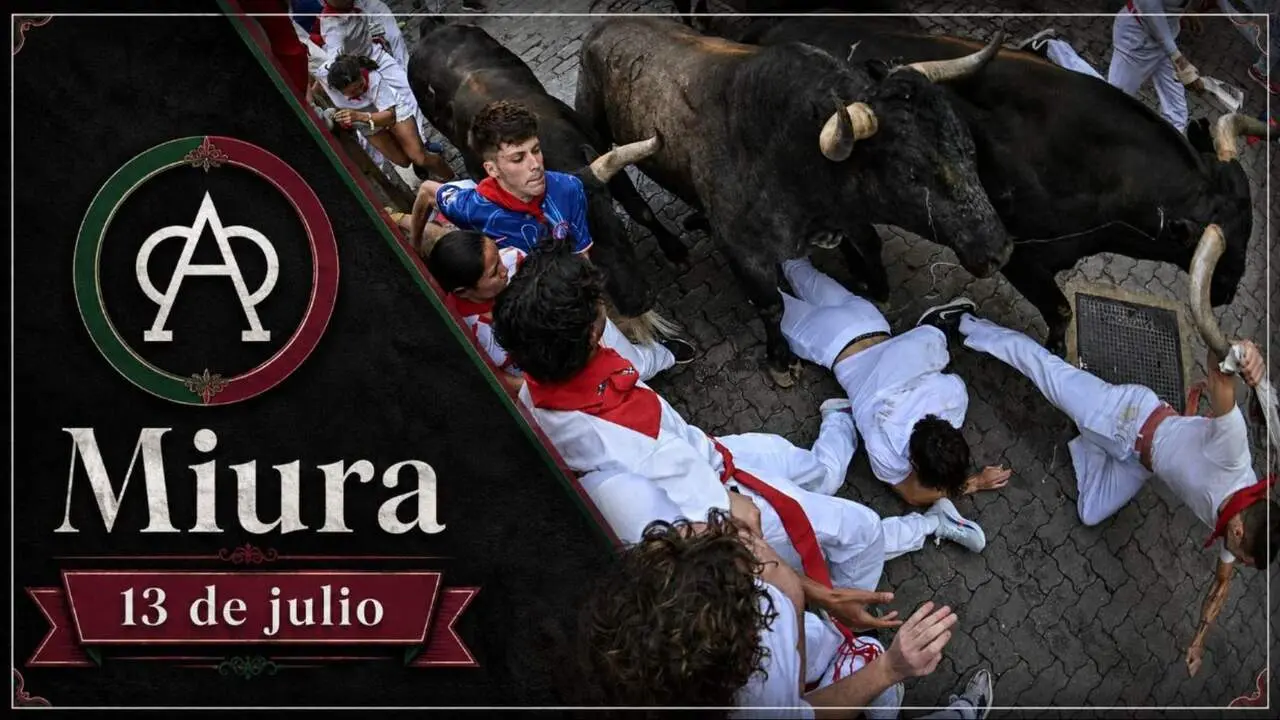 Los toros de la ganader&iacute;a de Miura correr&aacute;n el s&eacute;ptimo encierro de San Ferm&iacute;n 2026 el lunes 13 de julio en Pamplona.