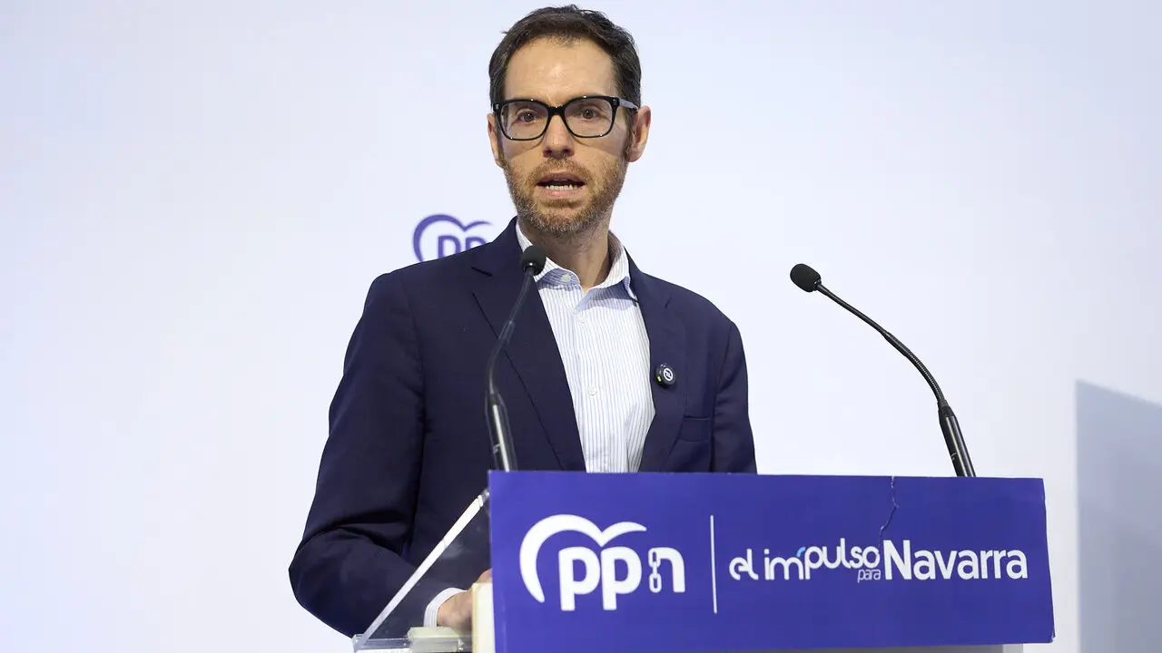 El presidente del Partido Popular de Navarra, Javier Garc&iacute;a, y el secretario general, Sergio Sayas, ofrecen una rueda de prensa para hacer balance del curso pol&iacute;tico. I&Ntilde;IGO ALZUGARAY