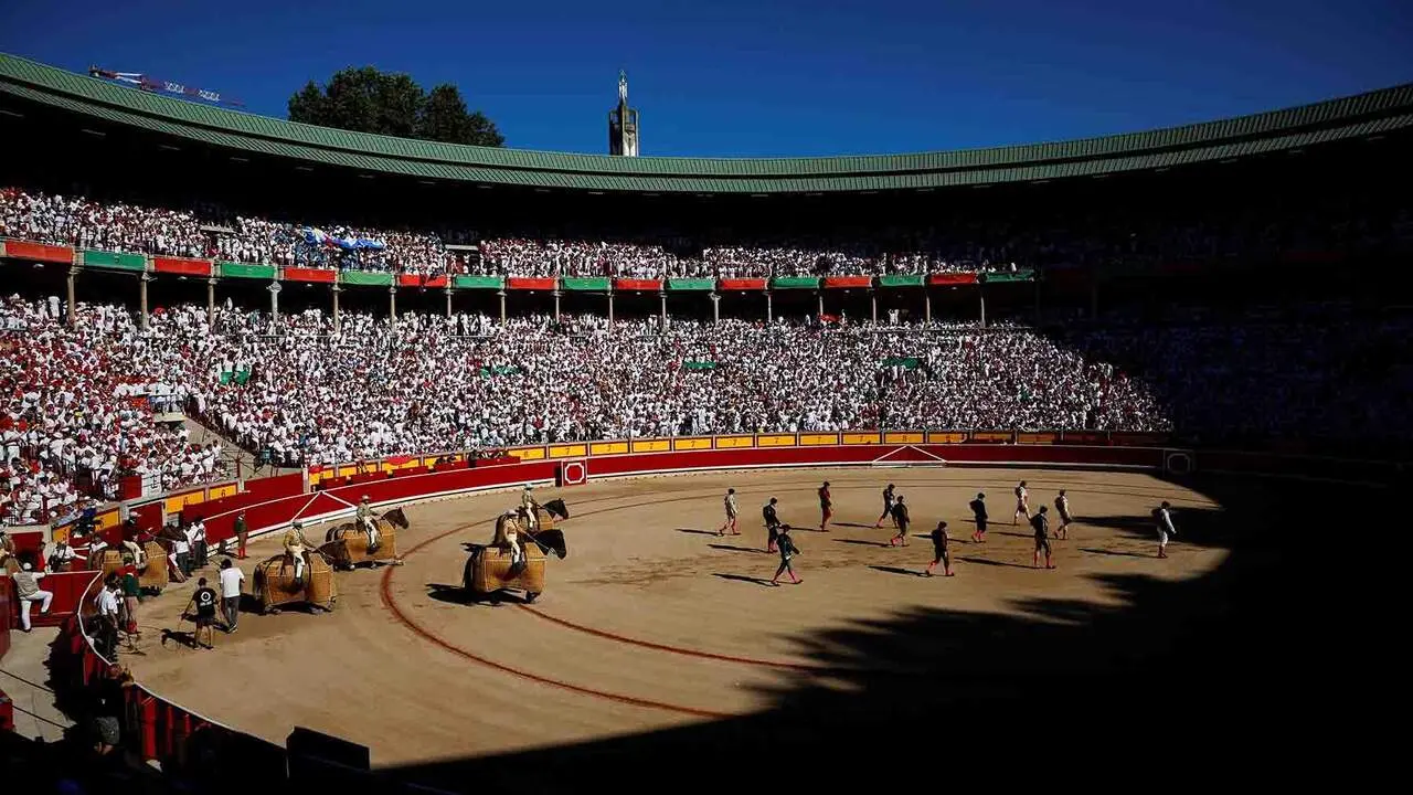 Corrida en la Feria del Toro de San Ferm&iacute;n en Pamplona.