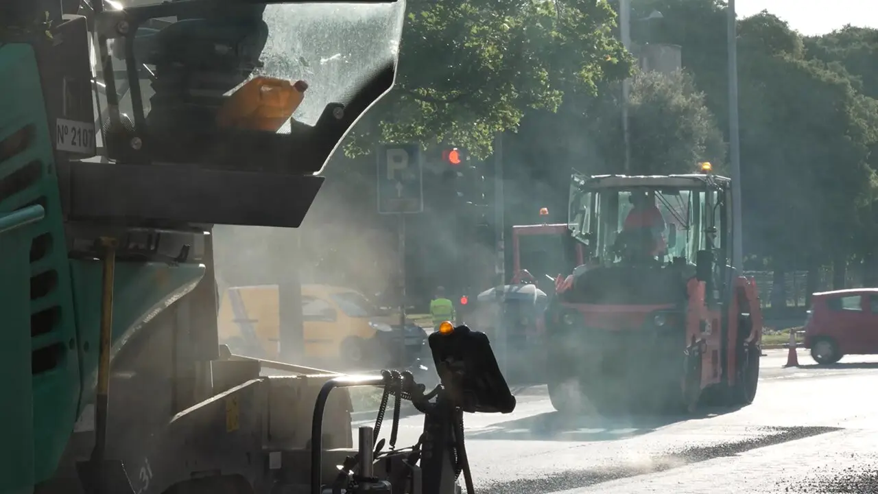Obras de asfaltado en Pamplona. CEDIDA