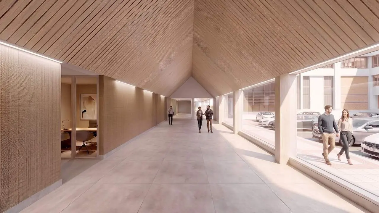 Render del proyecto Espacio Abierto - Casa de la Vida de la AECC. CEDIDA
