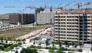 Un bloque de viviendas en construcción.