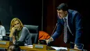 Pleno del Parlamento de Navarra, Ana Beltrán y Javier García PPN. IÑIGO ALZUGARAY.