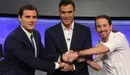 Debate El País, Sánchez, Rivera e Iglesias.