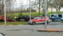 El vehículo accidentado en el cruce de la Vuelta del Castillo con Pío XII.