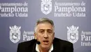 El alcalde de Pamplona, Joseba Asirón, durante una rueda de prensa. EFE/Jesús Diges