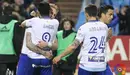 Los jugadores del Zaragoza celebran el gol ante el Albacete. Lfp.