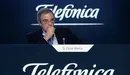 El presidente de Telefónica, César Alierta, durante la junta de accionistas de la compañía. EFE.