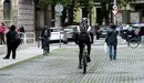 Ciclistas circulando por las calles de Pamplona. S.Redín