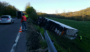 Estado en el que se encuentra actualmente el camión tras el accidente mortal.