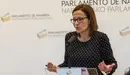 María Chivite (PSN) en su comparencia tras la Mesa y la Junta de Portavoces del Parlamento de Navarra. (4). IÑIGO ALZUGARAY