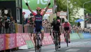 Final de la etapa del Giro. Twitter.