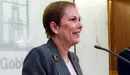 GRA173. LOGROÑO, 23/05/2016.- La presidenta del Ejecutivo navarro, Uxue Barkos y el presidente del Gobierno riojano, José Ignacio Ceniceros, durante la rueda de prensa ofrecida hoy en Logroño, donde se han reunido para avanzar en la colaboración entre ambas comunidades autónomas. EFE/Raquel Manzanares