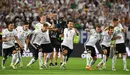 . Bordeaux (France), 02/07/2016.- Germany players react after winning the penalty shoot-out during the UEFA EURO 2016 quarter final match between Germany and Italy at Stade de Bordeaux in Bordeaux, France, 02 July 2016. (RESTRICTIONS APPLY: For editorial news reporting purposes only. Not used for commercial or marketing purposes without prior written approval of UEFA. Images must appear as still images and must not emulate match action video footage. Photographs published in online publications (whether via the Internet or otherwise) shall have an interval of at least 20 seconds between the posting.) (Burdeos, Alemania, Francia, Italia) EFE/EPA/VASSIL DONEV EDITORIAL USE ONLY