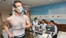 Flaño se somete a una prueba médica en la Clínica Universidad de Navarra