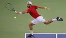 Feliciano López en acción ante Rumanía. Efe.