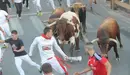 Cuarto encierro de las fiestas de Tafalla con toros de Macua MIGUEL OSÉS