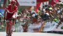 El ruso Sergey Lagutin (Katusha) se ha impuesto en la octava etapa de la Vuelta a España disputada entre Villalpando y el Alto de La Camperona, de 181,5 kilómetros .-EFE/JAVIER LIZÓN