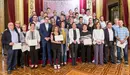 La presidenta de Navarra, Uxue Barkos, preside la recepción a los deportistas navarros olímpicos, paralímpicos y técnicos en el Salón del Trono del Palacio de Navarra. IÑIGO (1)