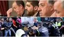 Arriba, Jesús Munárriz, jefe de la Policía Municipal de Pamplona, Aritz Romeo y Joseba Asirón. Debajo, Jesús Munárriz actúa contra los okupas en Pamplona.