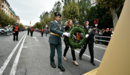 La delegada del Gobierno, Carmen Alba, durante el acto de la Guardia Civil de este miércoles 12 de octubre en Pamplona. PABLO LASAOSA