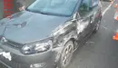 Estado del vehículo con el que un pamplonés atropella a un ciclista en Etxauri y se da a la fuga. PFORAL