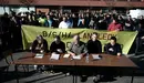 Rueda de prensa domité de empresa de BSH Esquíroz. PABLO LASAOSA