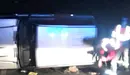 Vehículo estrellado contra un muro en Arizkun. POLICÍA FORAL
