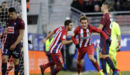 El Atlético se impone en el estadio de Ipurúa. Lfp.