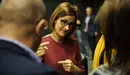 María Chivite con su grupo parlamentario en el Pleno de este jueves. MIGUEL OSÉS (1)