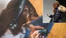 Montaje de imagenes de una mujer oyendo una conversación de su hija a través de un sistema de escucha instalado en un teléfono móvil ARCHIVO