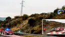 Un coche cae desde unos 10 metros de altura tras salirse de una pista. POLICÍA FORAL