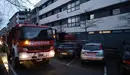 Despliegue de bomberos y Policía Foral en el centro psiquiátrico Padre Menni del barrio pamplonés de la Rochapea. NAVARRA.COM