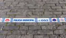 Zona acordonada por la Policía Municipal de Pamplona. IÑIGO ALZUGARAY