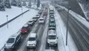 Retenciones de coches en la entrada a Pamplona por Zizur debido a la nevada NAVARRACOM
