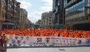 Concentración de cazadores en Pamplona para defender los derechos de la actividad cinegética