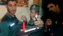 El militar Alfonso Jesús Cabezuelo Entrena (i), José Ángel Prenda (c) y Jesús Escudero vestidos con ropa reglamentaria de la Guardia Civil. AR