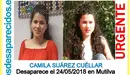 SOS Desaparecidos ha difundido una imagen de la joven Camila Suárez Cuéllar, desaparecida en Mutilva, para tratar de localizarla
