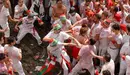 Chupinazo de las fiestas de San Fermín 2018 en el Ayuntamiento. PABLO LASAOSA 12