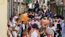 Salida de la Comparsa de Gigantes y Cabezudos en el primer día de Fiestas de Estella 2018 (19). IÑIGO ALZUGARAY