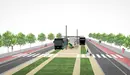 Recreación del nuevo servicio de autobuses públicos eléctricos que se estudia para Pamplona