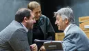 Unai Hualde, Uxue Barkos y Koldo Martínez (Geroa Bai) en el pleno del Parlamento de Navarra (1). IÑIGO ALZUGARAY
